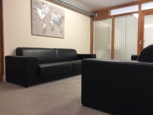 Sofa area for tenants at Chilgrove Business Centre