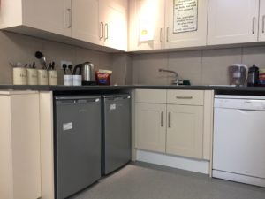 Upstairs kitchenette at Chilgrove Business Centre